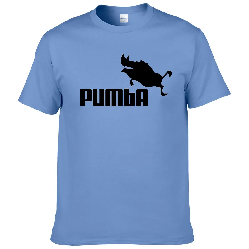 Забавные милые футболки homme Pumba, мужские повседневные хлопковые топы с короткими рукавами, крутая футболка, летний Трикотажный костюм, футболка#062 - Цвет: 8