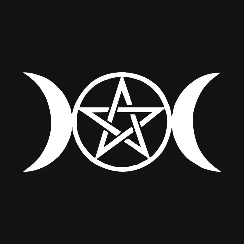 Cunymagos Тройная Лунная богиня Wicca Пентакль Мультяшные наклейки Авто настенные