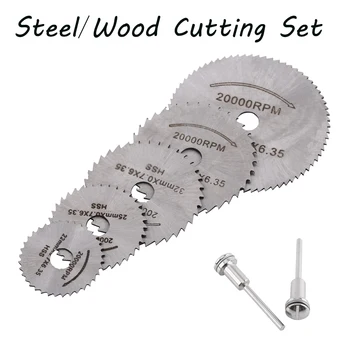 

7PCS/Set High-Speed Steel Cutting Woodworking Plastic Electric Grinder Ultra-Thin Small Saw Blade For Wood Cutting