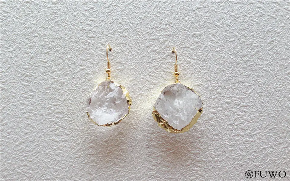 Rough Crystal Quartz Earrings 7