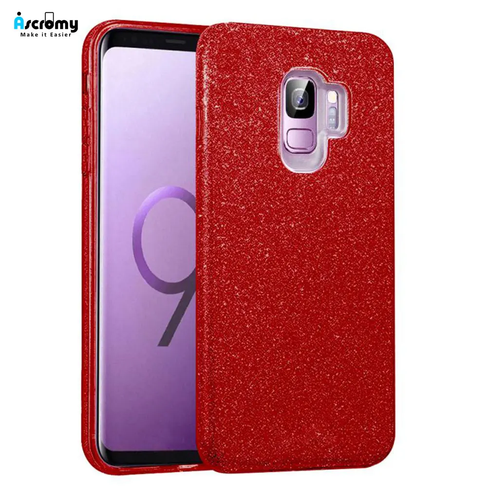 

Ascromy Case For Samsung Galaxy S9 Plus S10 Lite S8 Note 9 S 8 Glitter Sparkle Bling Silicone Shockproof Cover Phone Accessories