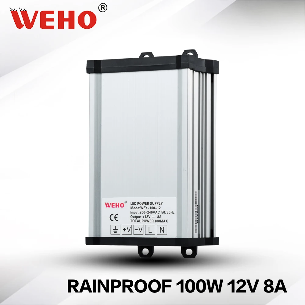 

(WFY-100-12) rainrpoof power supply single output 100w 12v ac to dc constant voltage