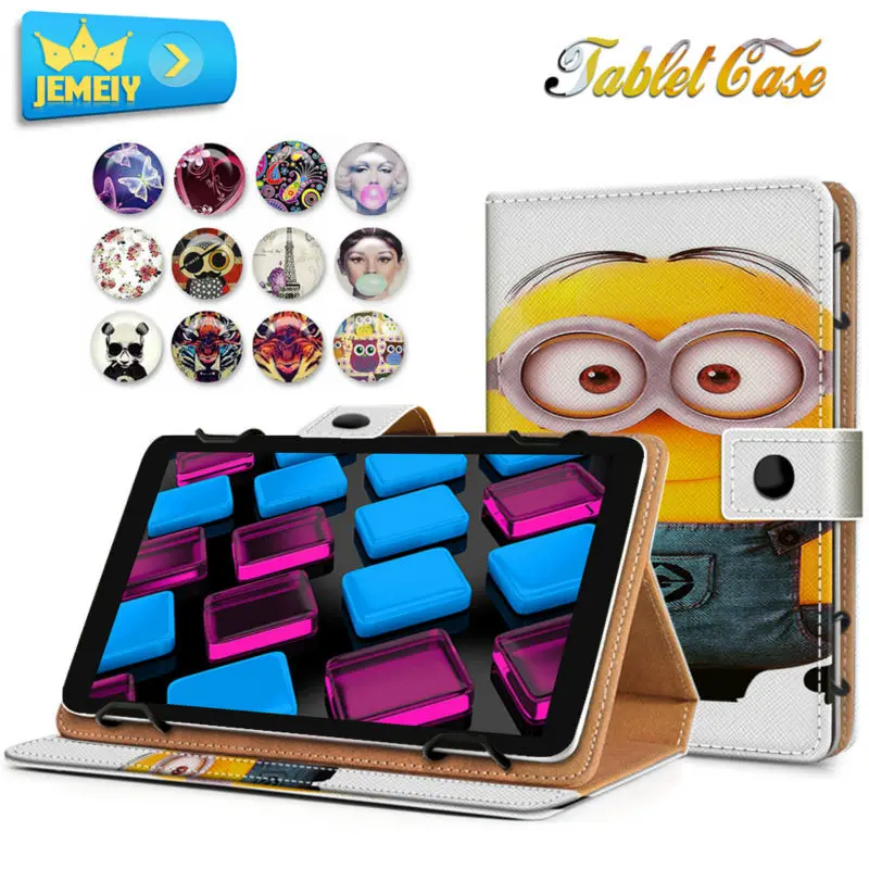 

7'' Universal Leather Tablet Case For Texet X-pad Navi 7.6 3G TM-7849/Quad 7 TM-7876/Hit 7 TM-7866 Cover Printed tablet case