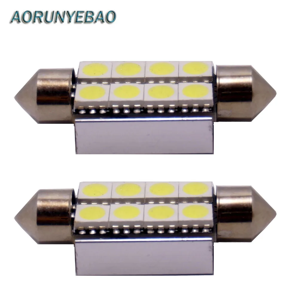 AORUNYEBAO 10 шт. Белый 8 SMD 39 мм 41 42 5050 LED Canbus без ошибок гирлянда лампа c5w C10W светодиодный