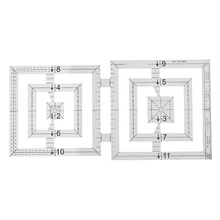 Лоскутная линейка акриловый материал многофункциональная двойная квадратная стеганая линейка DIY инструмент для рисования