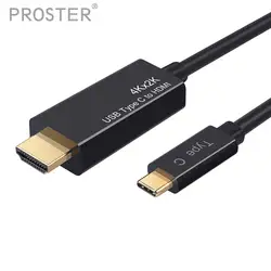 USB C к HDMI Thunderbolt 3 Совместимость 4 К 30 Гц кабель 3 м Тип C 3,1 к HDMI Gold позолоченный разъем для MacBook Pro 2016 ChromeBook