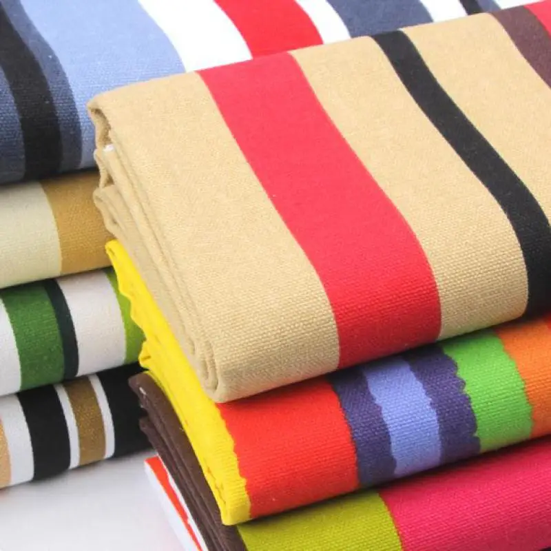 Полотняная ткань в горизонтальную полоску для занавесок 50x145 см|striped canvas fabric|canvas