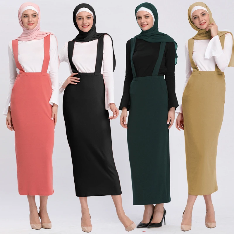 Vestidos Abaya Дубай Ислам Арабский длинный подтяжки юбка мусульманский хиджаб платье