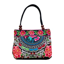 Estilo chino Étnico Bordado Bolso de Las Mujeres de Moda de Verano Flores Hechas A Mano de Las Señoras Bolsas de Asas de Hombro Bolsas Cruz-cuerpo