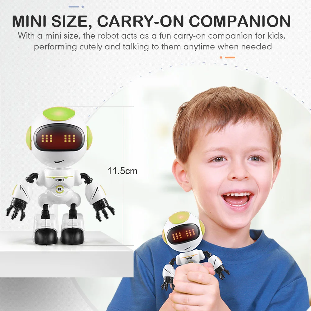 R8 LUKE Intelligent Smart Robot Touch Control DIY Gesture Talk Smart Mini RC Robot Zinc Alloy & ABS Toys for kids (2)