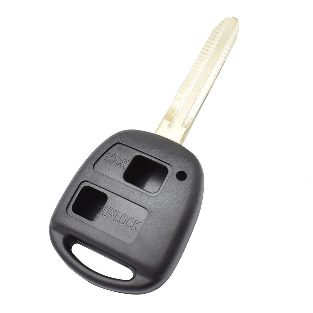 Корпус автомобильного ключа дистанционного управления чехол для Toyota RAV4 Yaris Prado Corolla Land Cruiser Previa Echo Замена 2 кнопки с нерезанным лезвием