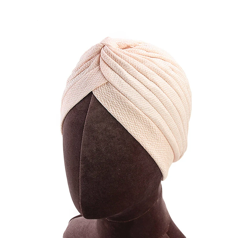 Новые банданы Ретро Модный тюрбан шляпа Дамская шапочка для спа одноцветная шапочка для макияжа религиозный стиль Baotou шапка теплая индийская шапка
