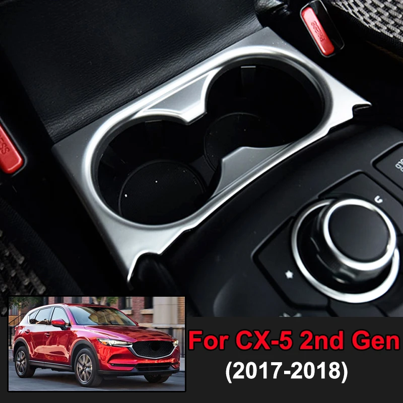 AX Car Styling Chrome Cup Holder Cover Center Console Control Trim