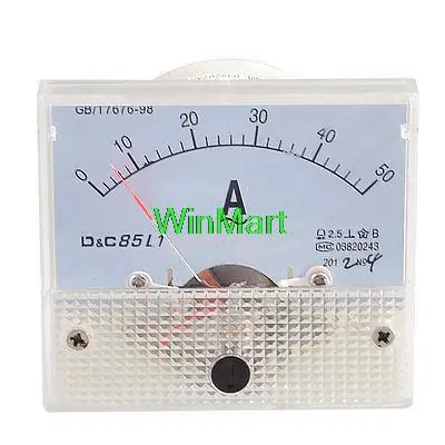 Screw Mount Analog Dial AC 0-50A Scale Range Ampere Meter Panel | Инструменты