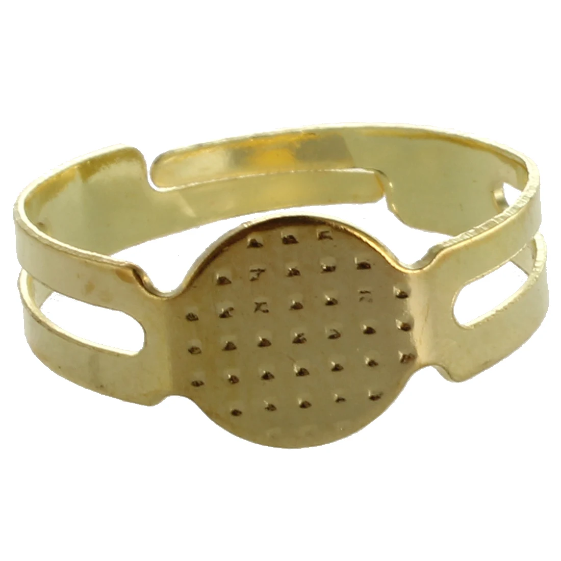 

10 PCS Metal Rings Gold Color 8mm Glue Pad for Crafting TOP