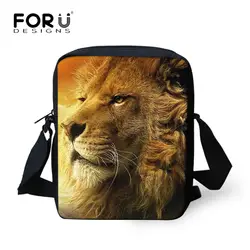 Forudesigns Для мужчин Курьерские сумки Сумка Прохладный лев тигр 3d печать Crossbody сумка для мужчин повседневные Мини-Дорожная сумка Bolsas