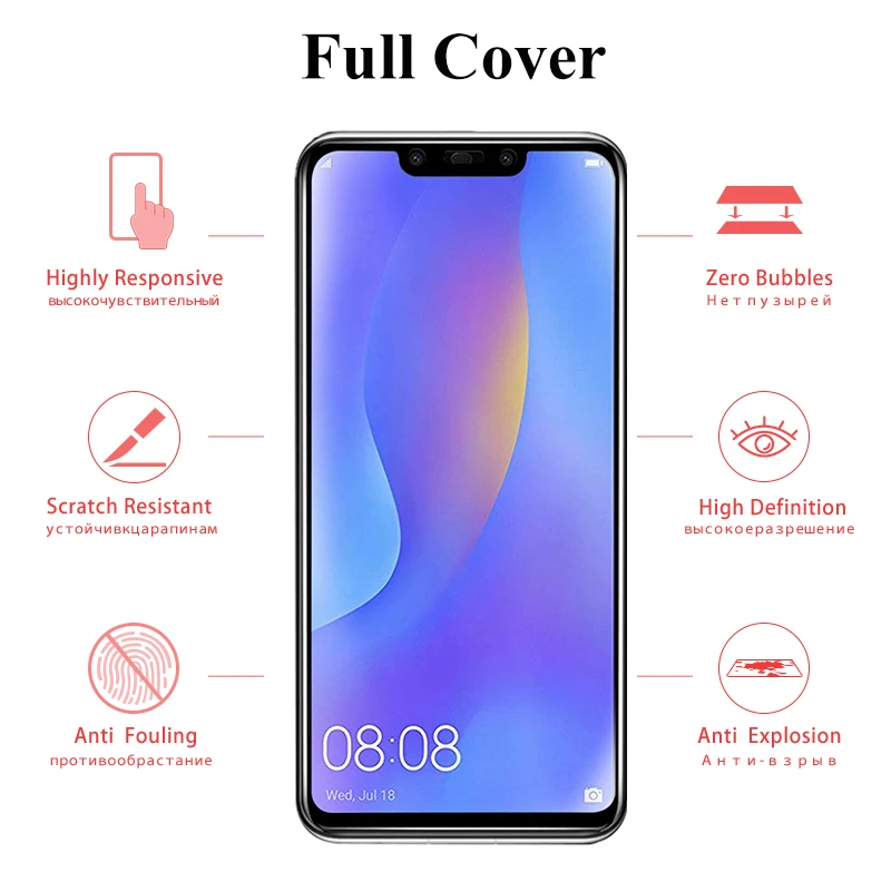Новинка 9D закаленное стекло для huawei Nova 3 3i 3e защита экрана закаленное стекло для huawei Nova 3 3i huavei huawey Nova3 пленка