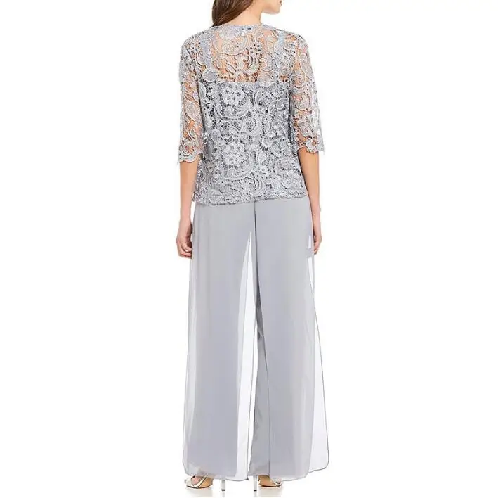 women's plus size chiffon pant suits