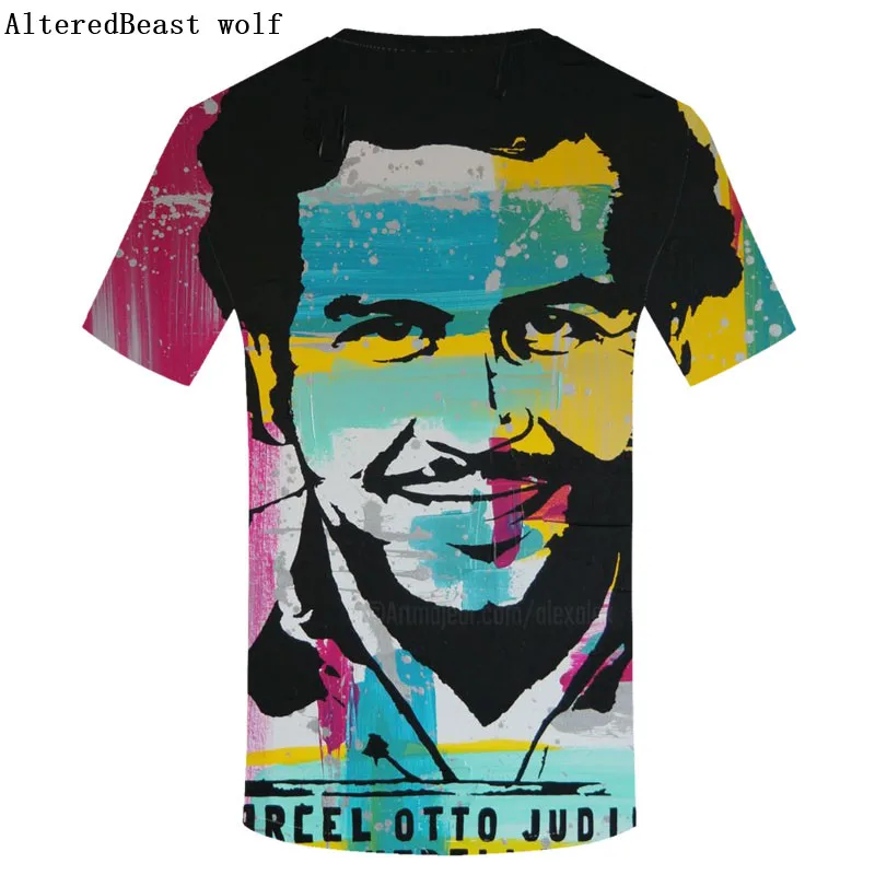 Pablo Escobar напечатаны 3d футболки мужские модные 2019 новые Смешные изготовленная на