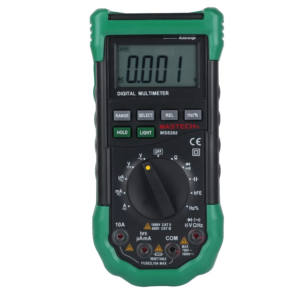 comprar MASTECH MS8268 Auto Faixa de Multímetro Digital AC DC Voltage Tester ohm Medidor de Capacitância Freqüência de teste de diodo