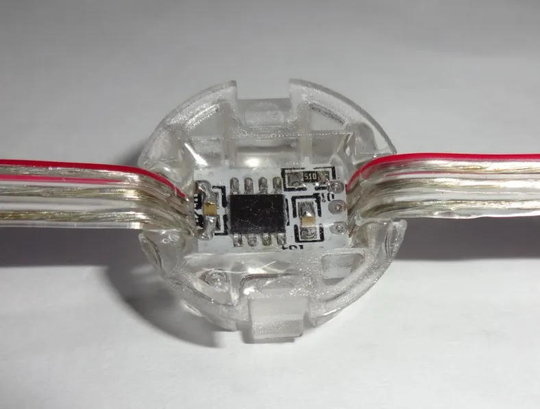 50pcs DC5V 20mm diameter WS2811 5050 SMD pixel module;IP68 rated;transparent wire;with len