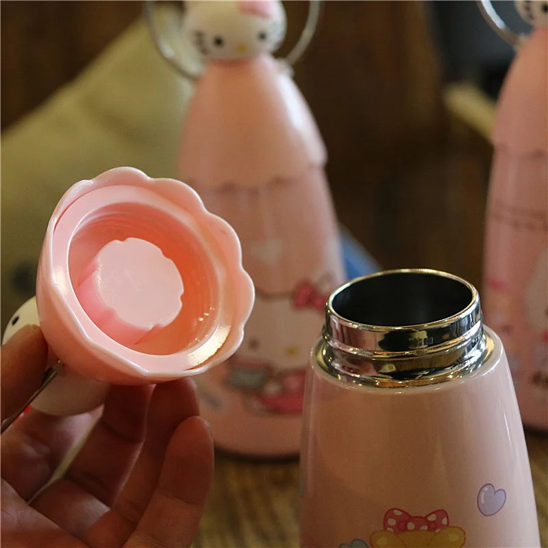 Kawaii мультяшная бутылка для воды термос из нержавеющей стали Термос Термокружка