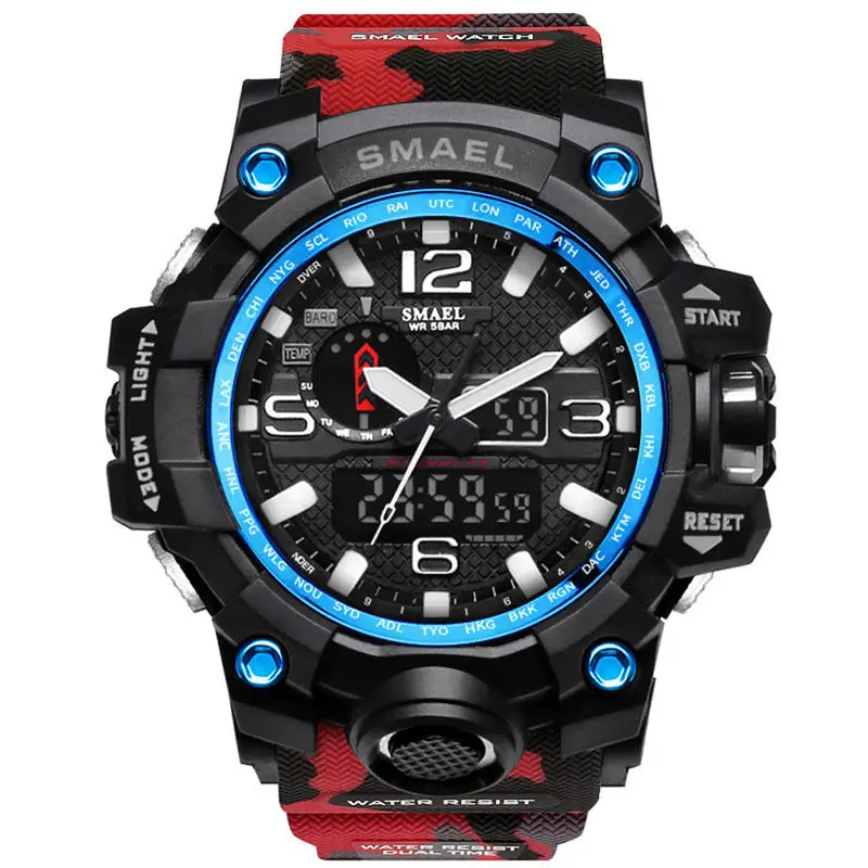 

Brand montre femme Man Watch Men Sport Watch Dual Time Quartz Wrist Watch Shock Men Watch reloj deportivo hombre montre homme #F