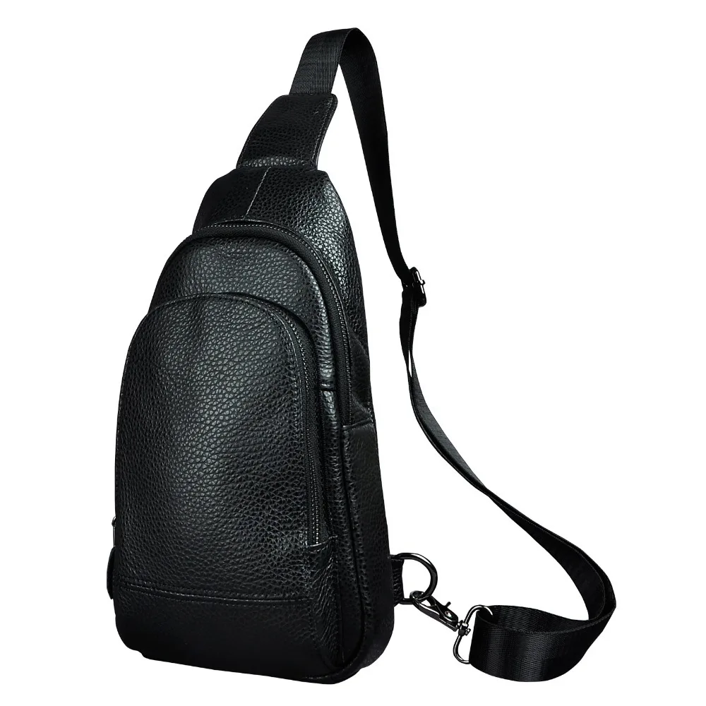 Мужская повседневная поясная сумка из натуральной кожи, нагрудная сумка, сумка на одно плечо, сумка через плечо, рюкзак для мужчин 8011