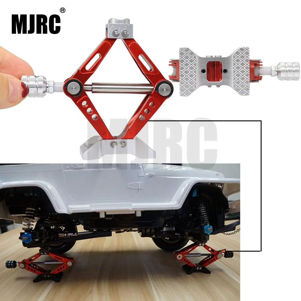 

MJRC RC Car 1:10 Scale Adjustable Metal Scissor Jack Tool for RC Crawler Axial SCX10 Traxxas TRX4 Tamiya CC01 D90 D110 TRX-4