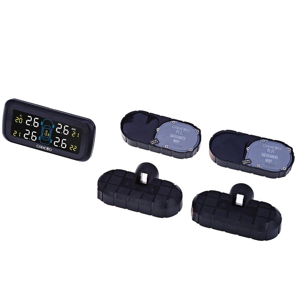 

U903 Auto Car Wireless TPMS Tire Pressure Monitoring System with 4 Sensors LCD Display Monitor Cigarette Lighter Socket