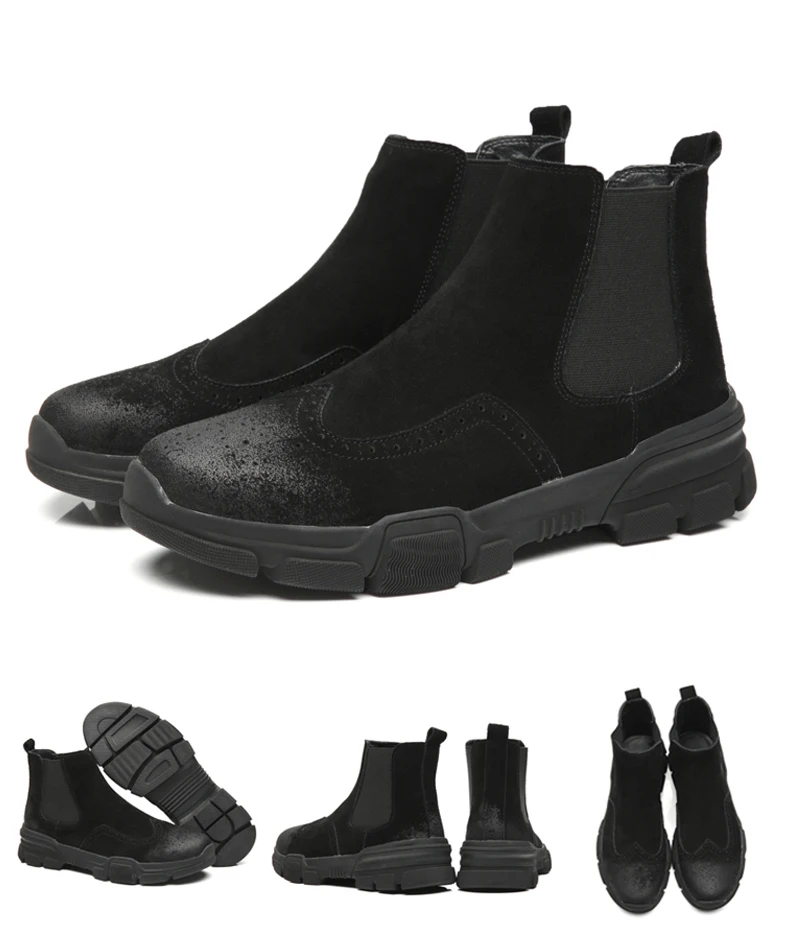 Men's Ankle Boots' Desert Casual Military Boots Men Tactical Boots Army Slip-on Fashion Chelsea Winter Boots' Men Big Size 11 46 (15)