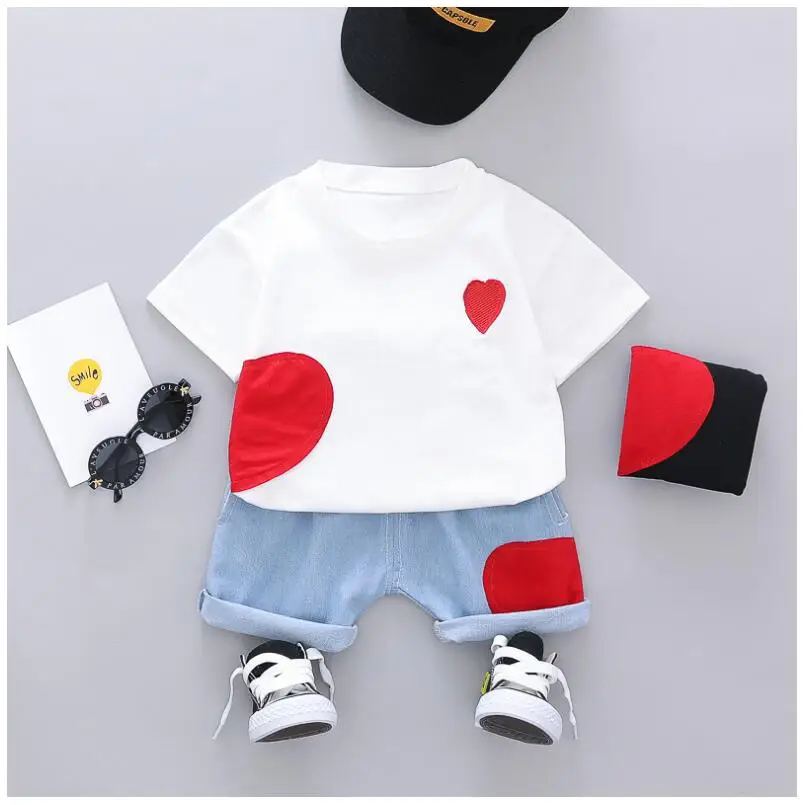 

2019 Summer Baby Boys Girls Clothing Sets Kids Children Clothes Suits T Shirt Shorts Infant Toddler Casual Suit