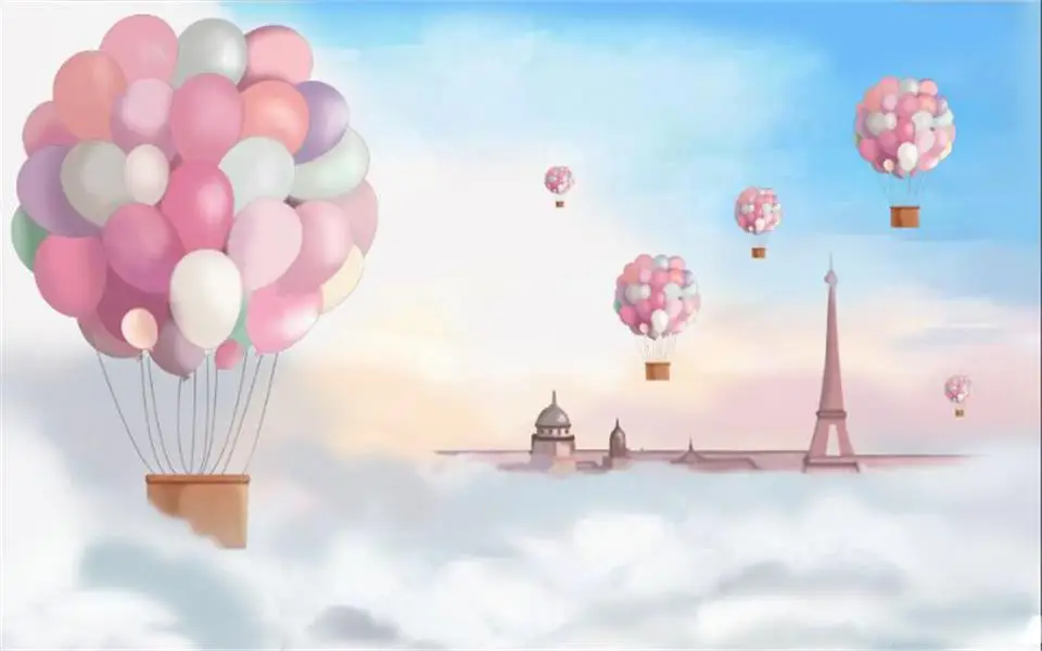 3d обои фотообои на заказ детская комната dream cloud fire balloon живопись диване ТВ фон для