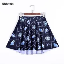 Quickitout Лидер продаж Стильная летняя женская юбка плиссированная клетчатая с тотемным принтом выше колена Юбки Природа Талия Прямая поставка S-4XL