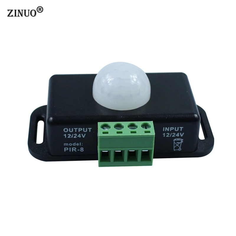 

ZINUO 1PC DC12V/24V Body Infrared PIR Motion Sensor Switch Human Motion Sensor Detector Switch For LED Light Strip