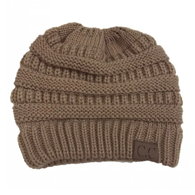 Женские зимние вязаные шапки шерстяные теплые шапки женские повседневные Шапки этикетка сплошной цвет NL-A-026