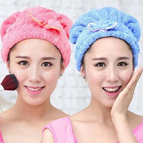 

Useful Quick Dry Super Absorbent Microfiber Bathing Hair Drying Hat Turban Towel