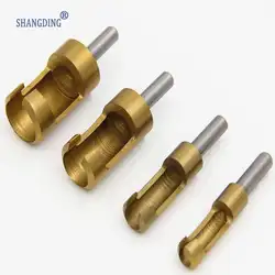 4 шт. 6,3 мм Круглый хвостовик стальной резак Plug резак 6mm8mm13mm16mm Дровосек древесины бурения Tennon Plug отверстие резаки для SIM карт бурильные долото