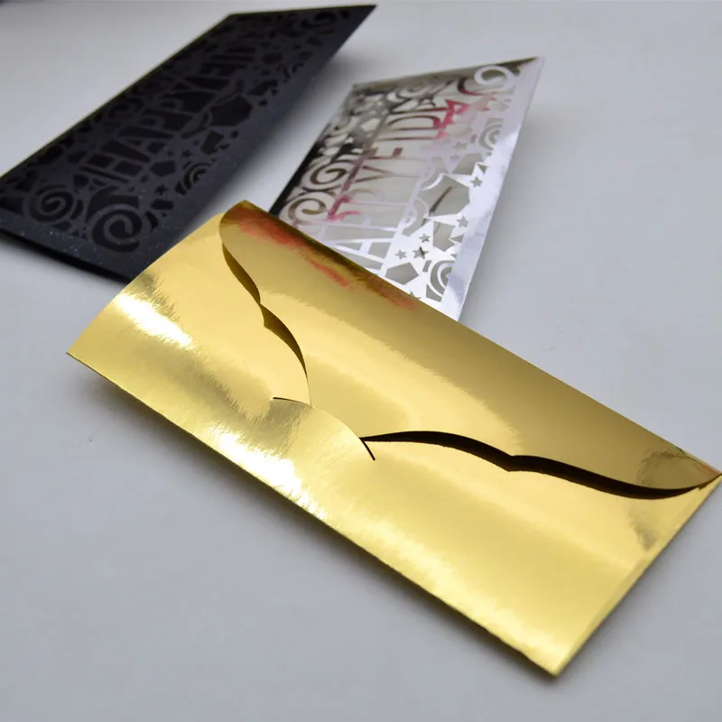 Золотые металлические конверты для денег Happy Eid laser cut|Подарочные сумки и упаковка|