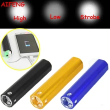 AIFENG Flashlight Power Bank USB Rechargeable Flashlight Torch Q5 1600LM Waterproof Led Flashlight High Low Strobe Hunting Light