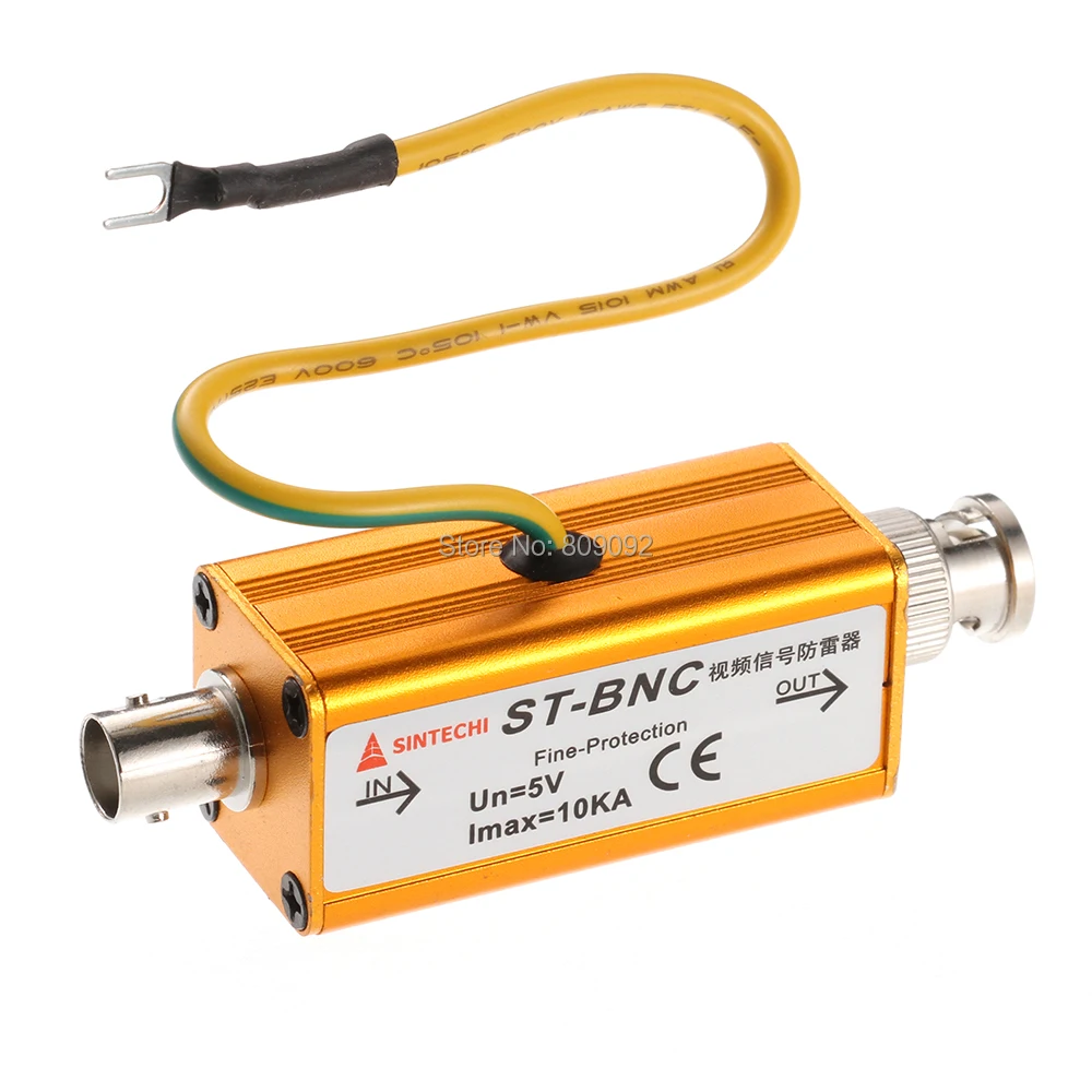 BNC CCTV Video Surge Protector Analog Camera Thunder Lightning Arrester