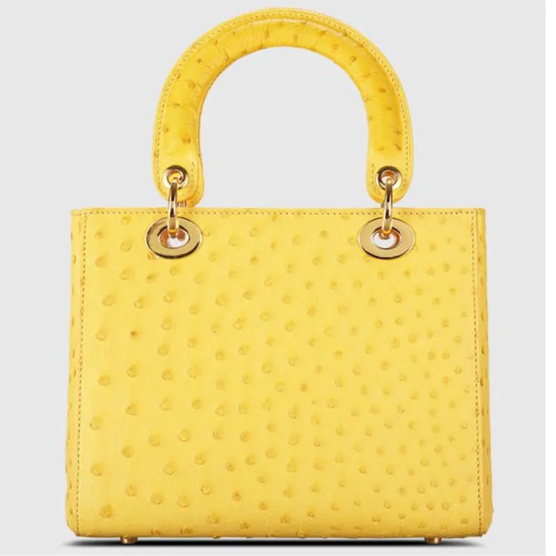 

Cestbeau imports ostrich skin princess handbag for ladies autumn/winter 2019 new ladies' fashion monochromatic shoulder handbag