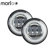 Marloo 2pcs Motorcycle 4 1 2 4 5 Inch LED Fog Light Passing Auxiliary font b