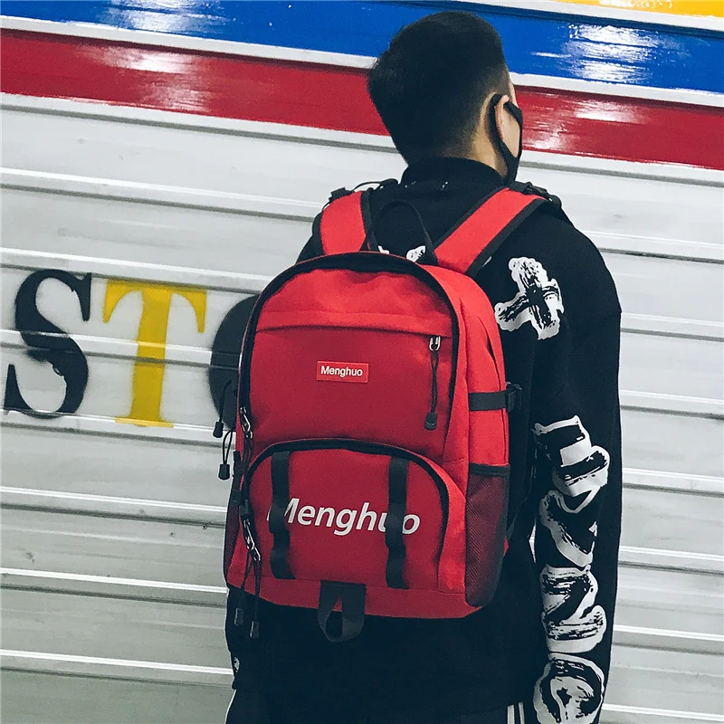 2017 Fashion School bag Waterproof Nylon Men Backpack Bag Women Mochila Escolar Travel Bag Rucksack Trekking Bag Menghuo Brand (41)