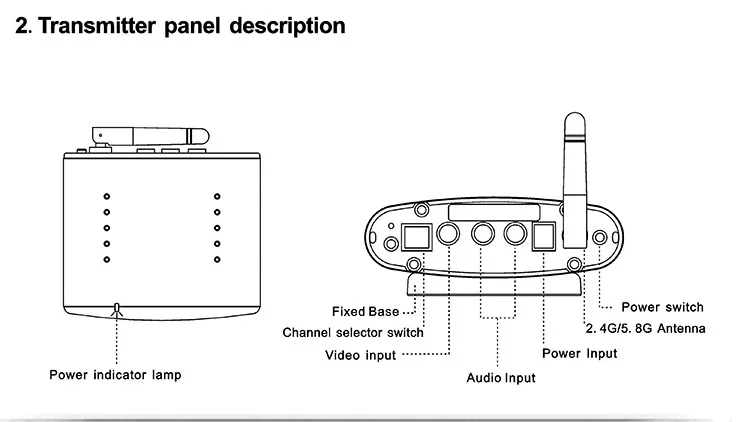 FM Wireless Long Distance Broadcast Audio Transmitter and Receiver Audio Vedio Transmitter PAT-330