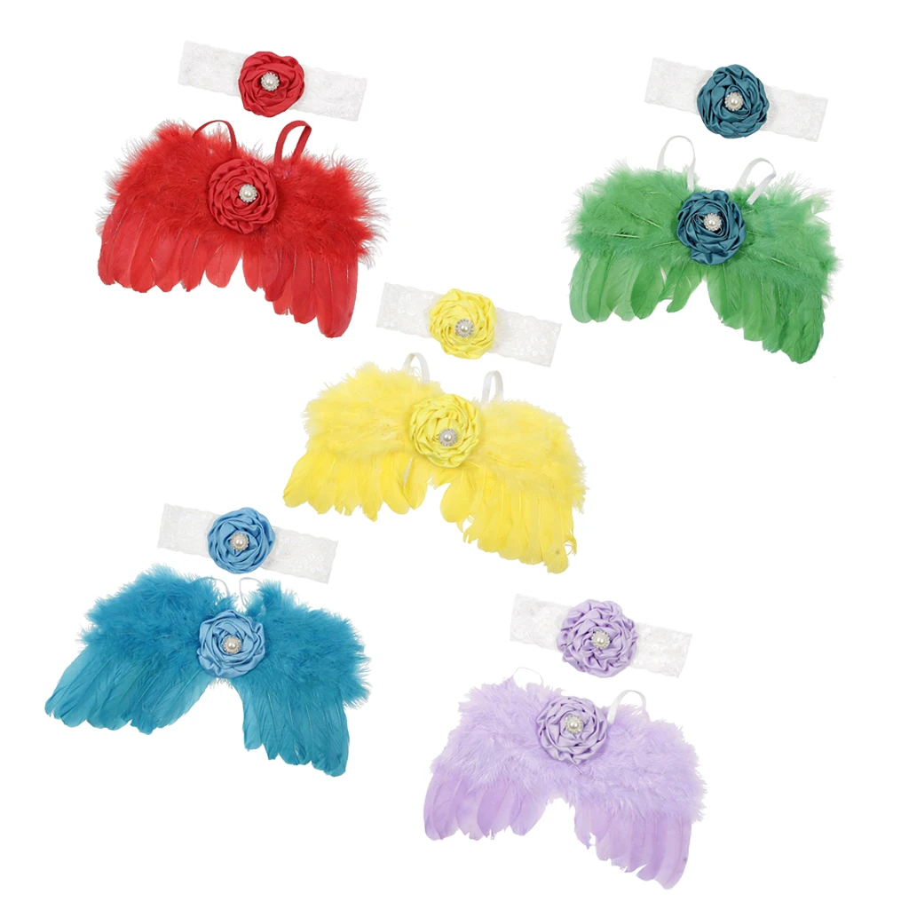 Solid Soft Baby Feather Gorgeous Kids Girls Party Angel Halloween Feather Wings Costume Cosplay Birthday Party Supply 