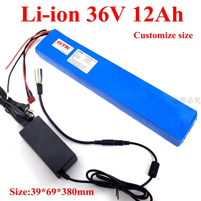 Long Strip Ultra Thin Battery 36v 12ah 500w Electric Bike Battery 36v 12ah  Bicycle Scooter Sxt Buddy Pack + 42v 2a Charger - Rechargeable Batteries -  AliExpress