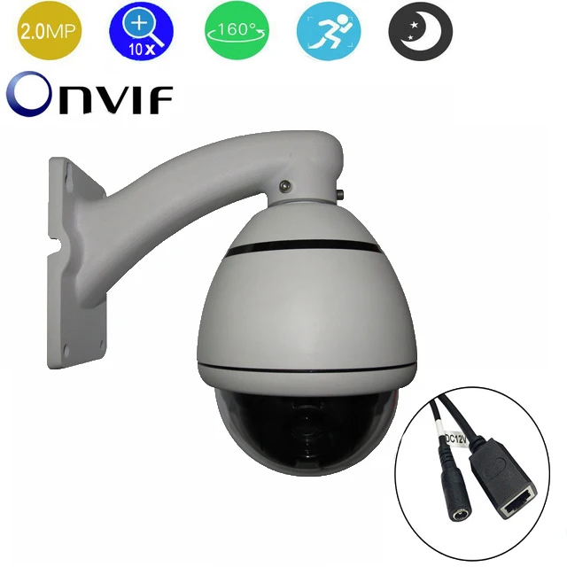 3.5 дюймовый мини Indoor/Outdoor высокая скорость купол Камера 2.0 МП 10X зум сети ip ptz ONVIF p2P