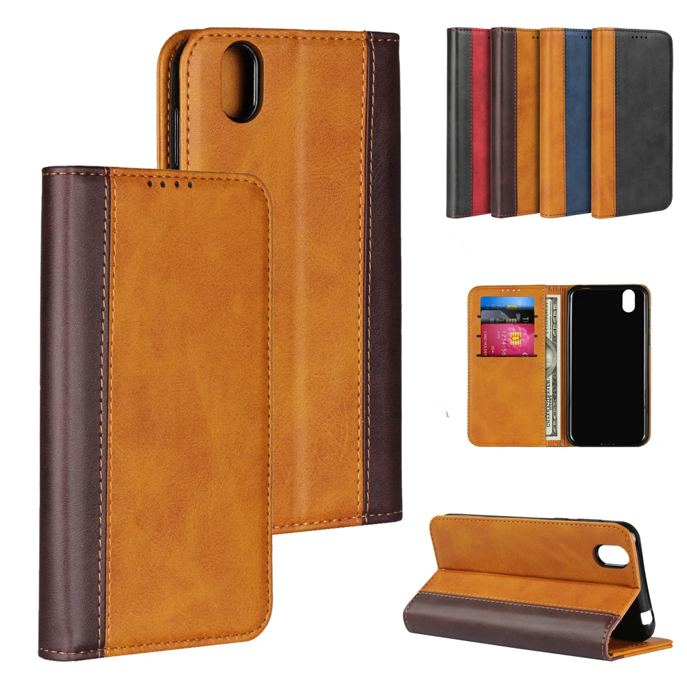 

LUCKBUY For Sharp AQUOS Sense SH-01K SHV40 R2 SH-03K Color Matching Leather Luxury Premium Magnetic Stand Wallet Phone Cases