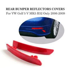 Parachoques trasero ABS reflectante para Volkswagen VW Golf 5 V MK5 R32, accesorios para coche, color rojo, 2 unidades/juego, 2006-2009